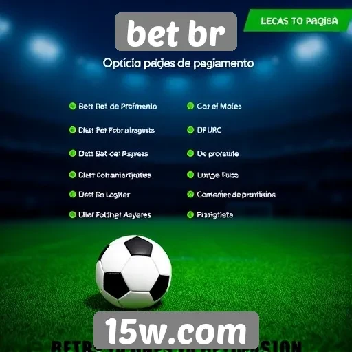 Opções de pagamento oferecidas pela bet br